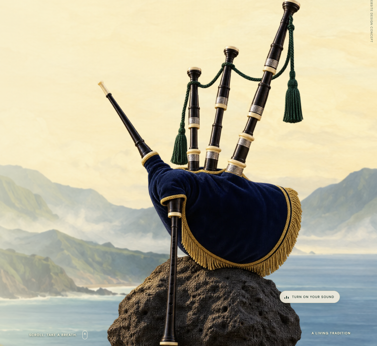 Bagpipes overlooking the Maui coastline