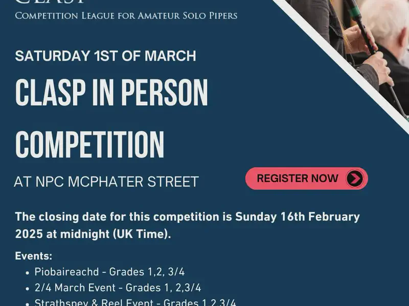CLASP NPC, McPhater Street, ‘In Person’ Competition March 1, 2025