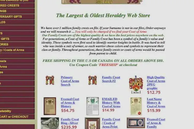 a coat of arms store