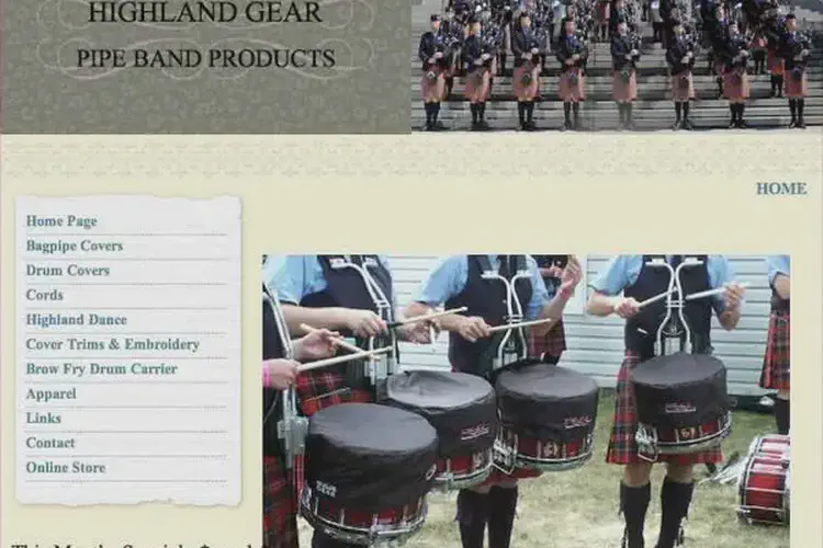 highland gear pipe band supplies