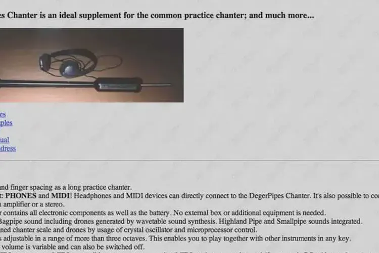deger pipes electronic bagpipe chanter