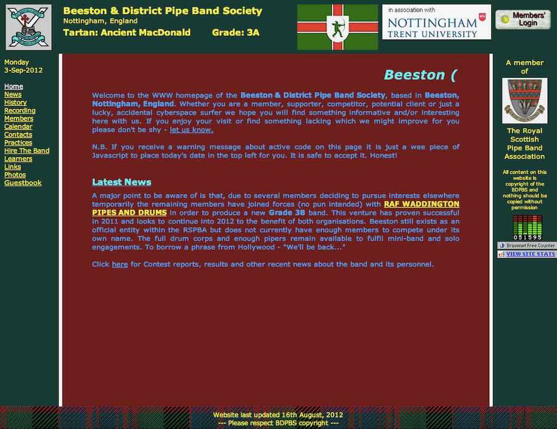 beeston and district pipe band