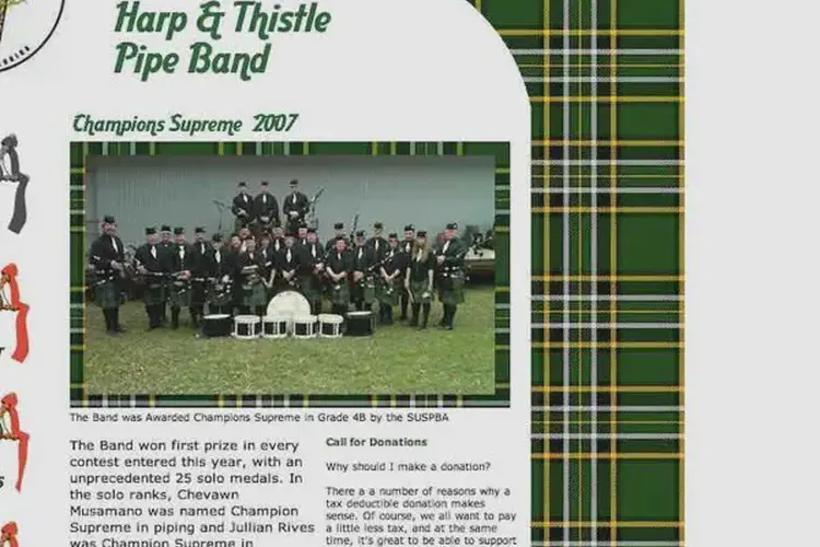 Harp and Thistle Pipe Band