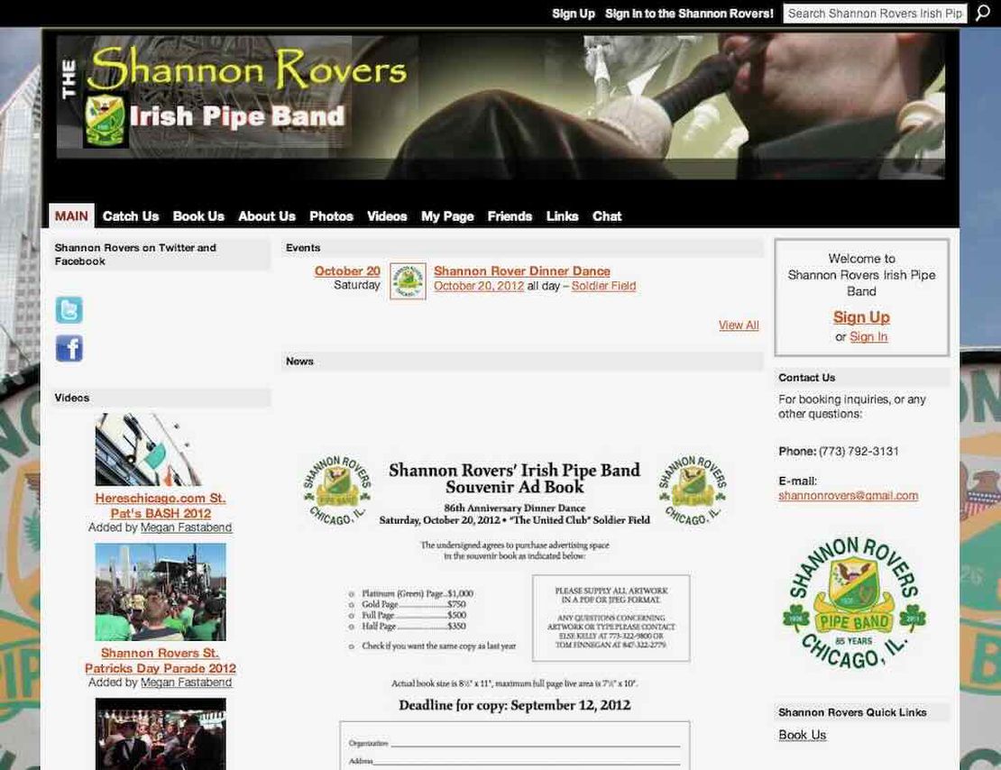 shannon rovers pipe band