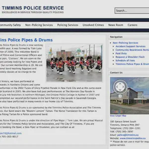timmins police pipes and drums