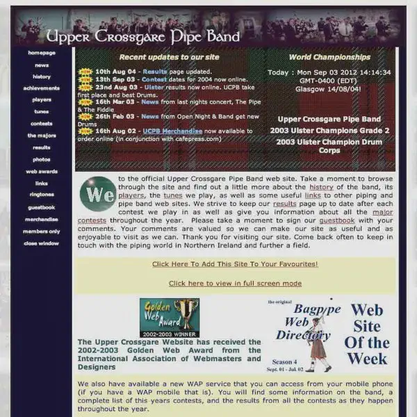 upper crossgare pipe band