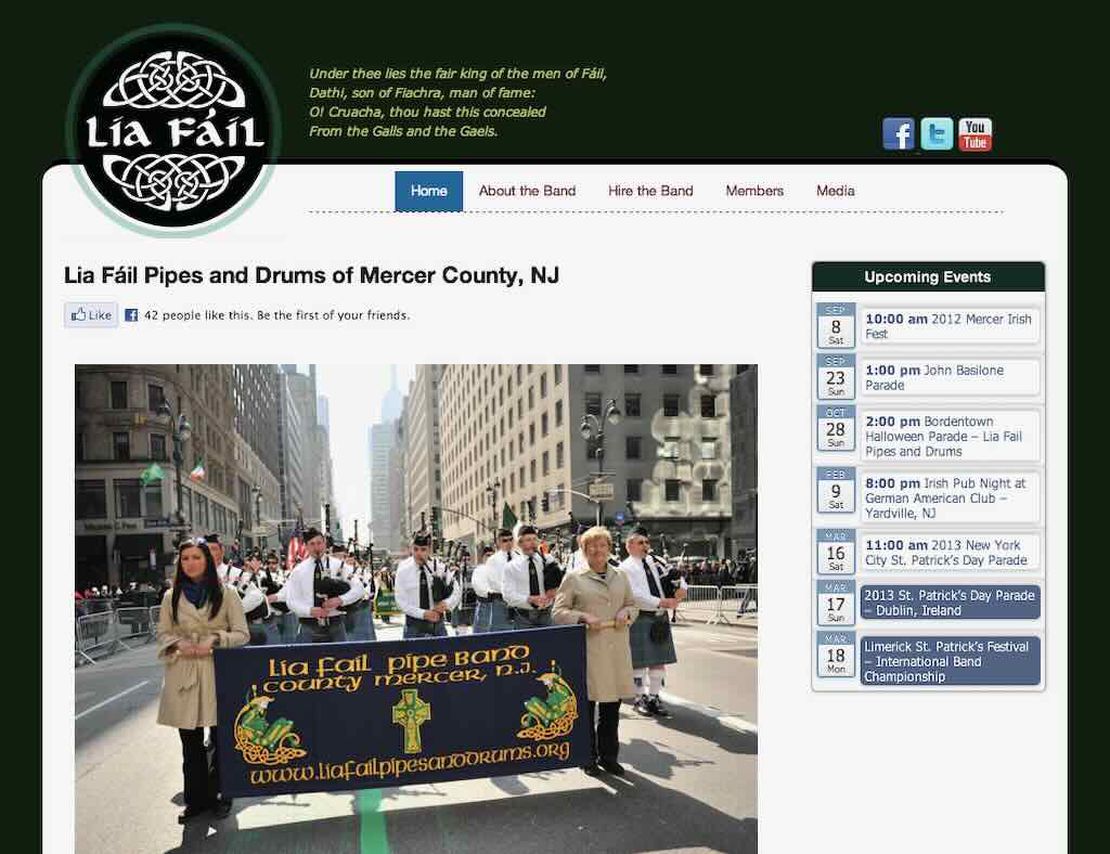lia fail pipes and drums of mercer county, nj