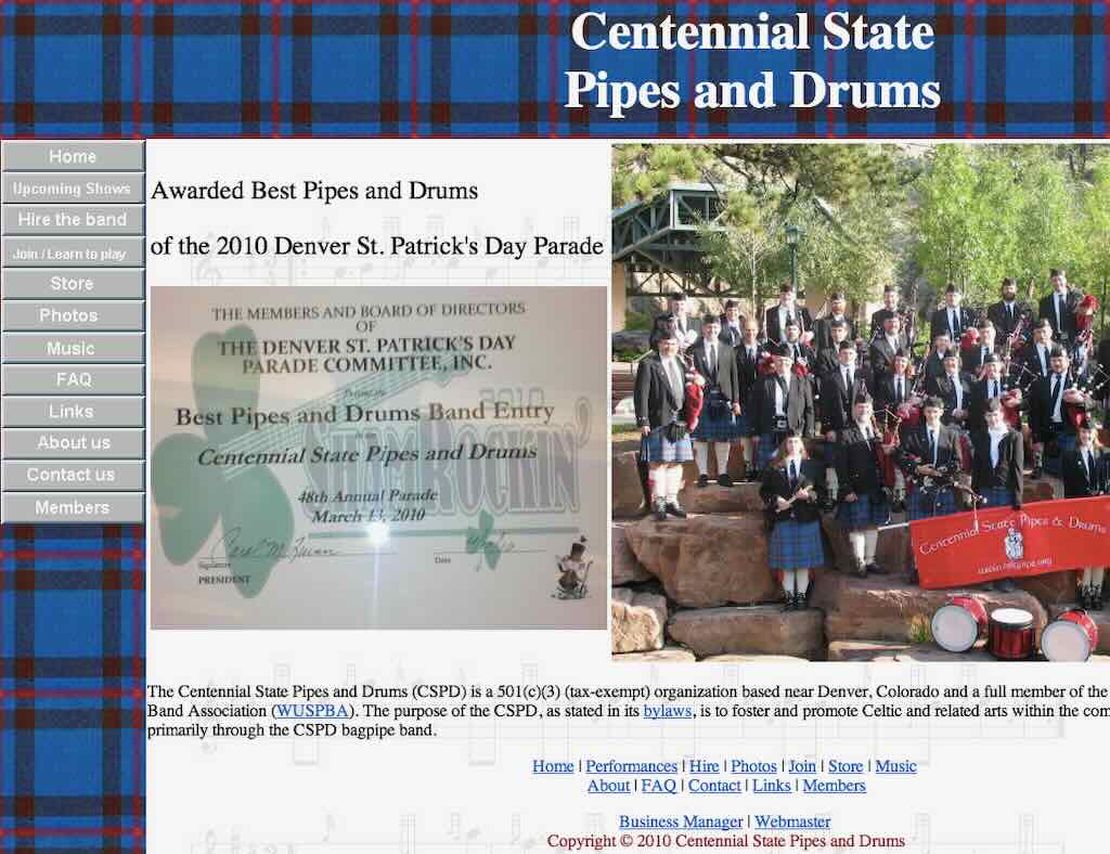 centennial state pipes and drums