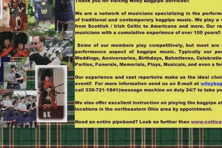 wiley bagpipe services