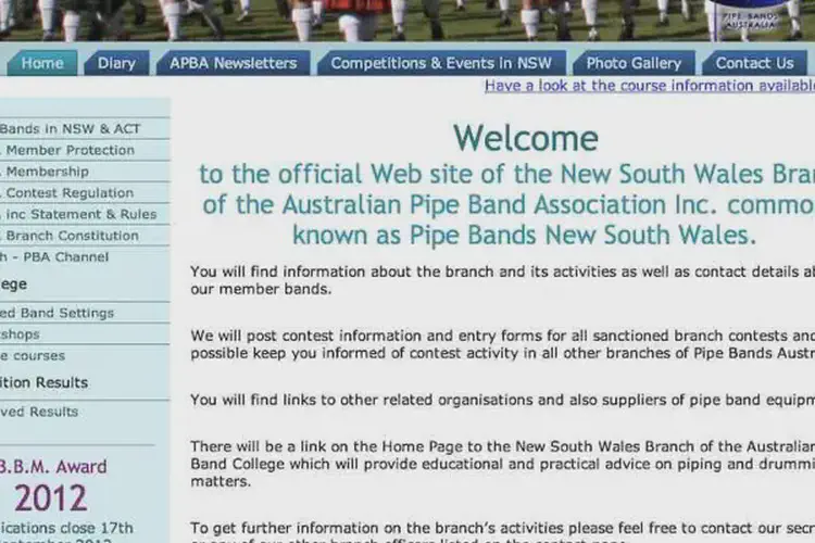 new south wales pipe band association