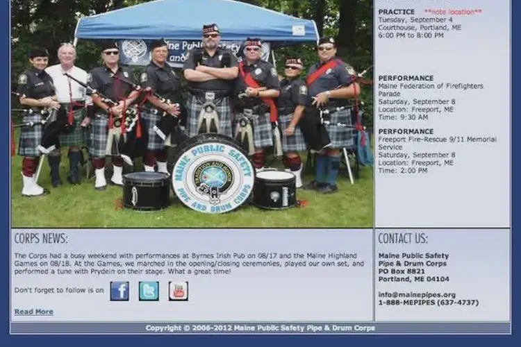 maine public safety pipe & drum corps