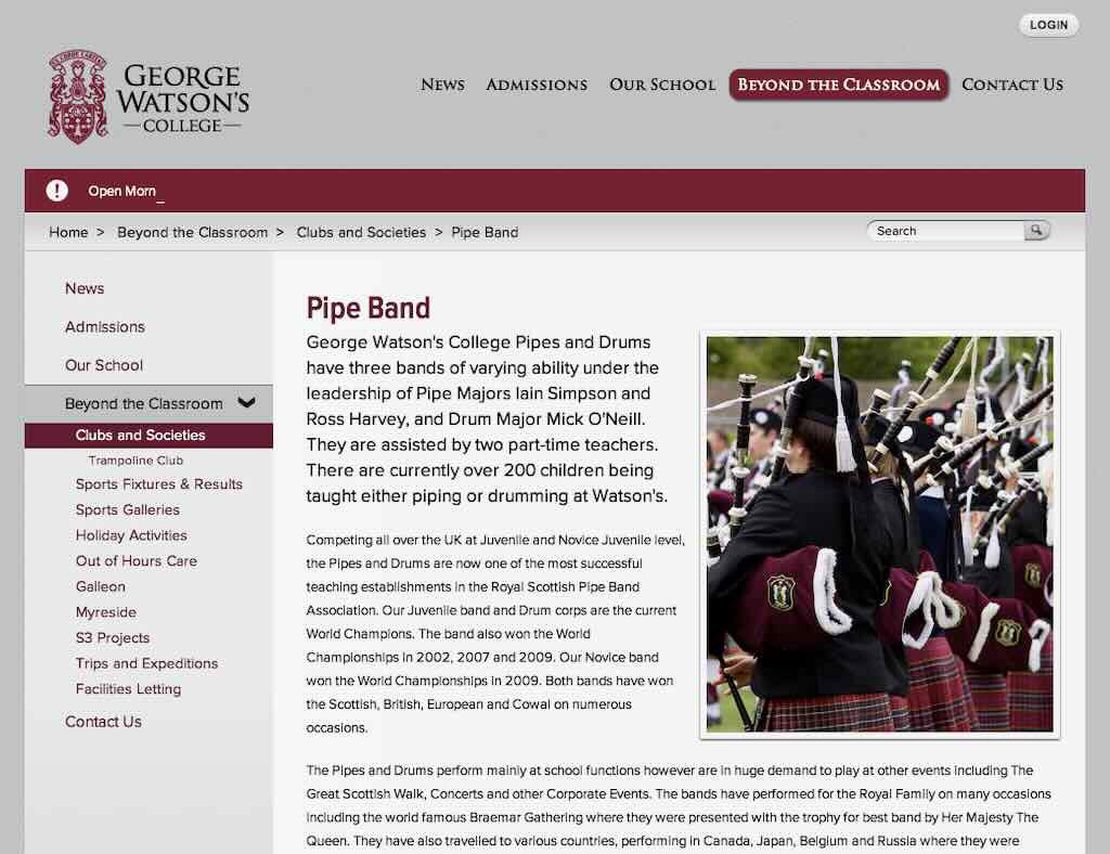 george watson's college pipes and drums