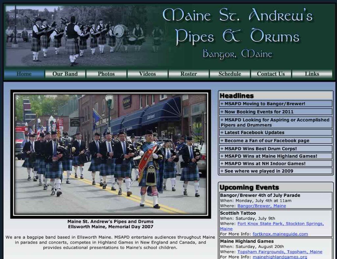 maine st. andrew's pipes & drums