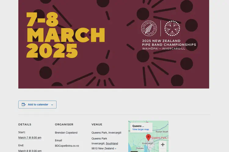 New Zealand Pipe Band Championships 2025