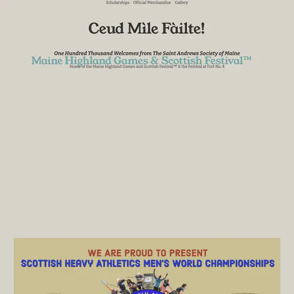 2025 Maine Highland Games & Scottish Festival