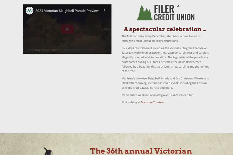 Manistee Victorian Sleighbell Parade