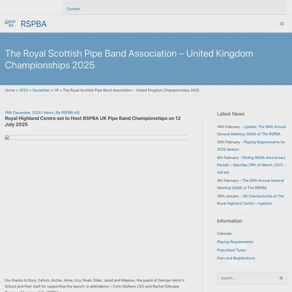 United Kingdom Pipe Band Championships 2025