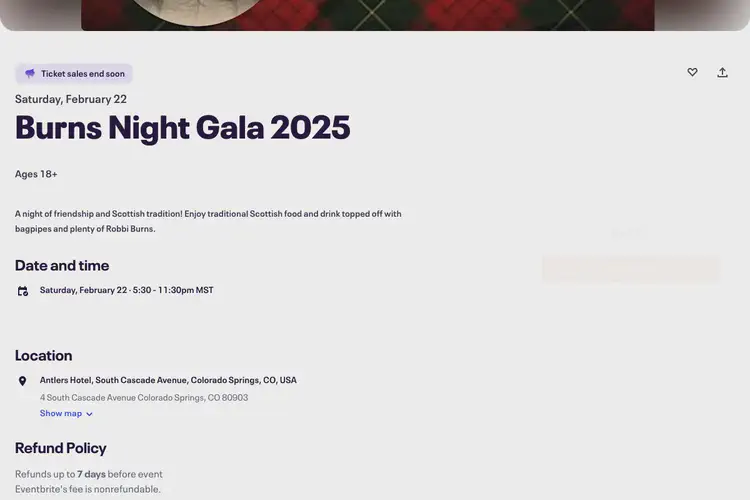Burns Night Gala 2025