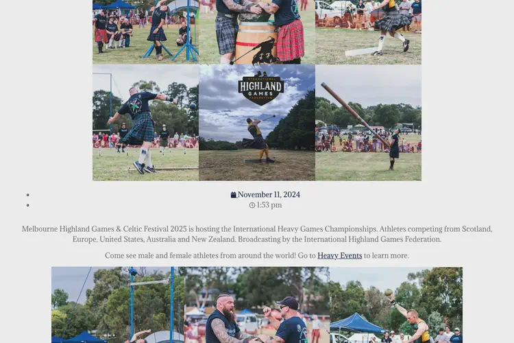Melbourne Highland Games & Celtic Festival