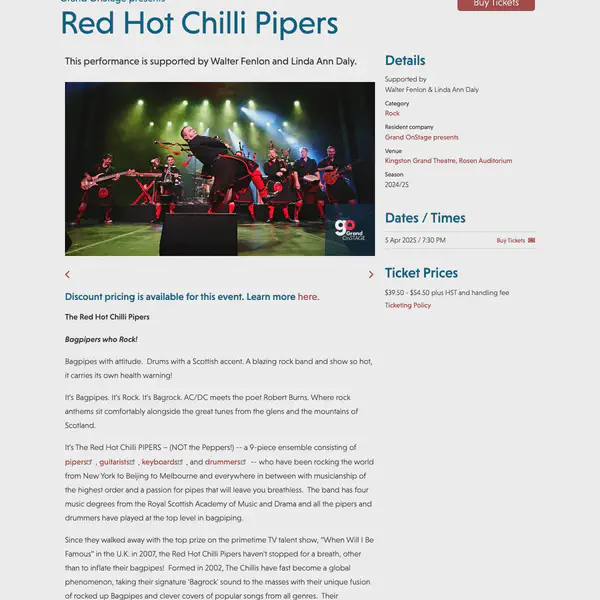 Red Hot Chilli Pipers Concert