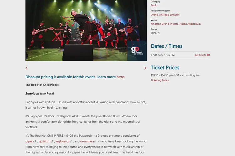 Red Hot Chilli Pipers Concert