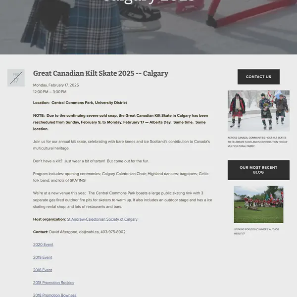 Great Canadian Kilt Skate