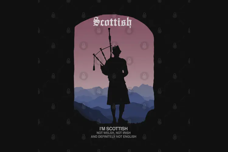 Bagpipe Watercolour Scottish Scotland Music Player Gift Magnet