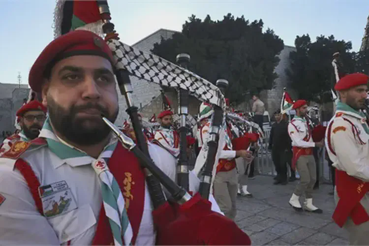 Bagpipe performance - Church of the Nativity