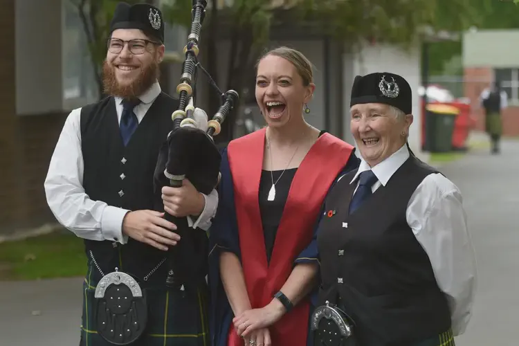 Bagpipes at Otago Polytechnic Graduation