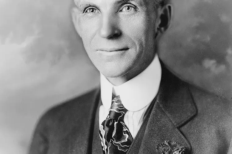 Death of Henry Ford, automobile production pioneer and son of Irish immigrants