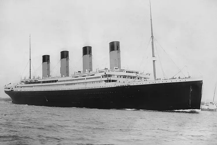 The Titanic is launched in Belfast, Ireland