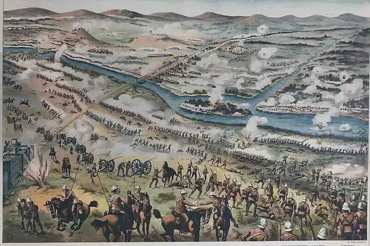 Irish units in the Boer army fight in the battle of Modder River