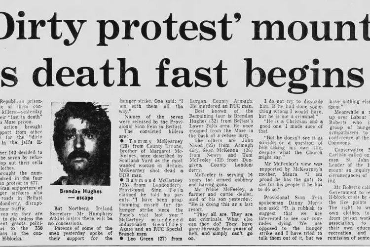 Prisoners in Armagh and Long Kesh end their 53 day hunger strike on promises of political status. The promises are not kept