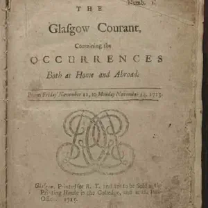 The Glasgow Courant, the citys first newspaper first printed