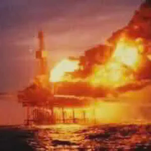 Explosion on North Sea Oil Rig Piper Alpha
