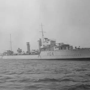 HMS Duchess, accidentally rammed by a battleship in thick fog, sunk with heavy loss of life 