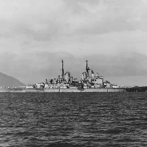 HMS Vanguard, Britains biggest and last battleship, was launched at Clydebank