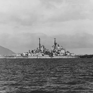 HMS Vanguard, Britains biggest and last battleship, was launched at Clydebank