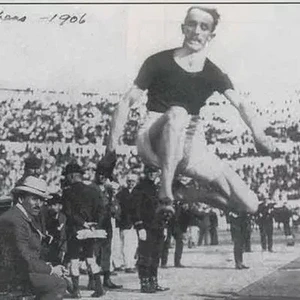 Peter O'Connor sets long jump record at 24 11 3-4.
