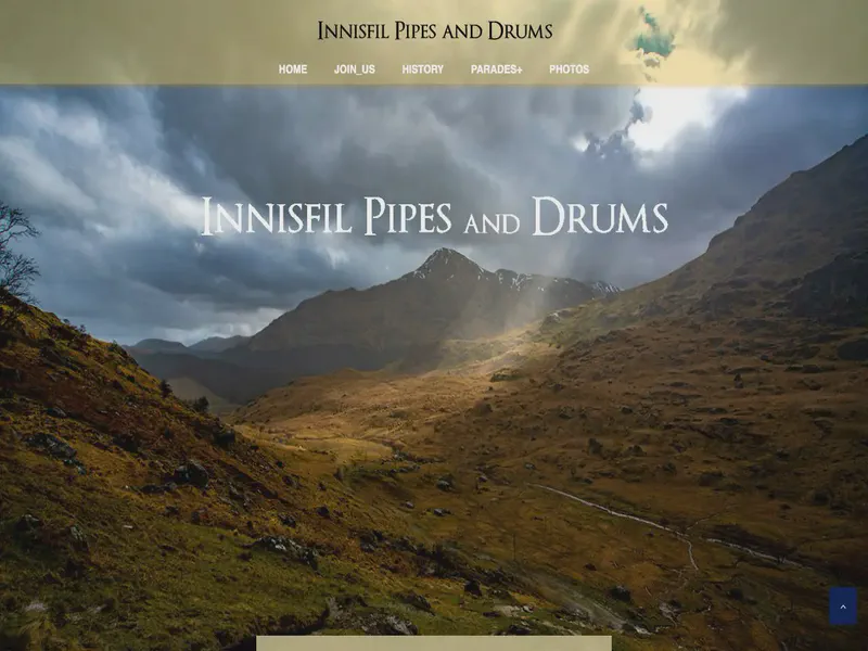 Website preview for innisfilpipesanddrums.ca