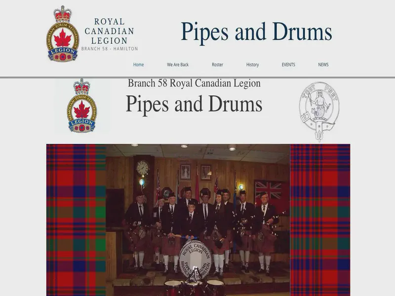Website preview for www.branch58legion.ca