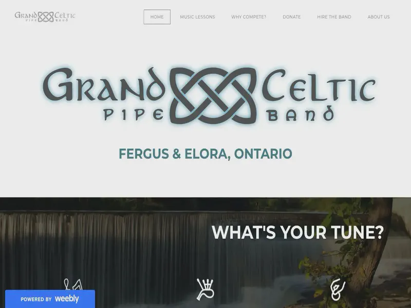 Website preview for www.grandcelticpipeband.com