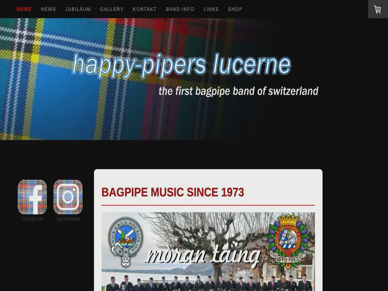 Website preview for www.happy-pipers.ch