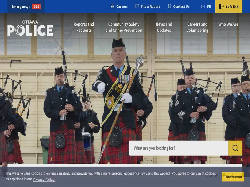 Website preview for www.ottawapolice.ca